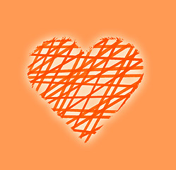 Image showing Color background with abstract pattern heart