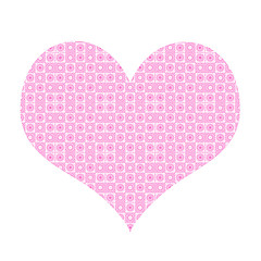 Image showing Pink heart with abstract pattern