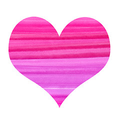 Image showing Abstract heart with watercolor pattern
