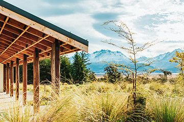 Image showing Alpine hut on Hooker Valley Track in Mount Cook National Park