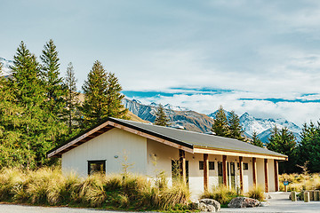 Image showing Alpine hut on Hooker Valley Track in Mount Cook National Park