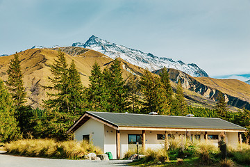 Image showing Alpine hut on Hooker Valley Track in Mount Cook National Park