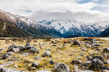 Image showing New Zealand mountain landscape at day