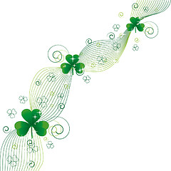 Image showing Background with clovers for St.Patrick`s day