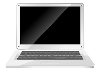 Image showing Simple silver laptop