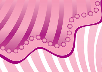 Image showing Pink abstract background with strips and rounds