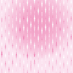 Image showing Beautiful pink curtains made from tinsels