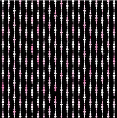 Image showing Beautiful pink curtains made from tinsels