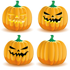 Image showing Halloween pumpkin with various lighting, part 3