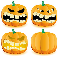 Image showing Halloween pumpkin with various lighting, part 4