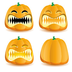 Image showing Halloween pumpkin with various lighting, part 5