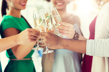 Image showing friends clinking glasses of champagne at party