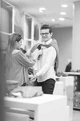 Image showing couple in  Clothing Store