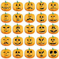 Image showing Halloween pumpkins as Jack O`Lantern 2