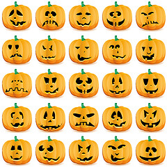 Image showing Halloween pumpkins as Jack O`Lantern 3