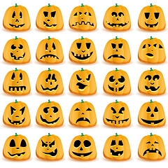 Image showing Halloween pumpkins as Jack O`Lantern 5