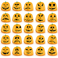 Image showing Halloween pumpkins as Jack O`Lantern 6