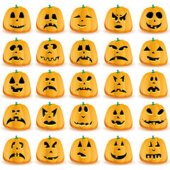 Image showing Halloween pumpkins as Jack O`Lantern 7