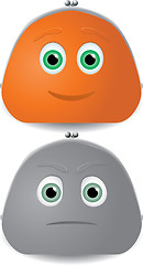 Image showing Two purses characters with faces.