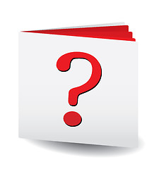 Image showing Book with  red pages and question symbol on cover