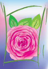 Image showing Background with rose in asian style