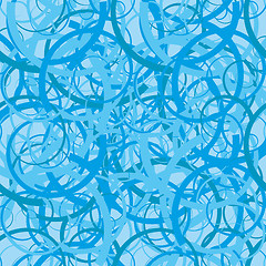 Image showing Blue seamless pattern with curves