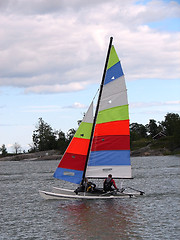 Image showing Yacht in the sea