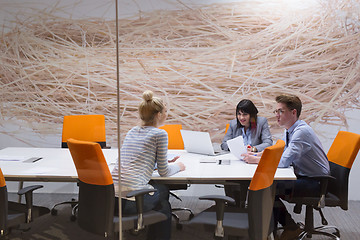 Image showing Business Team At A Meeting at modern office building