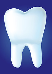 Image showing Tooth on blue background