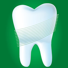 Image showing Tooth on green background