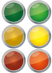 Image showing Traffic lights isolated on white background 