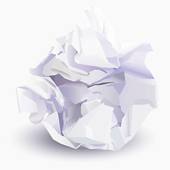 Image showing Crumpled sheet of paper to paper ball