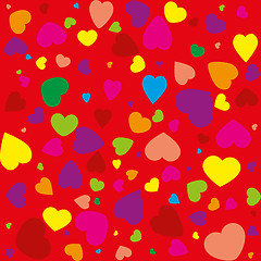 Image showing Abstract seamless background with Valentine's Day pattern