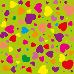 Image showing Abstract seamless background with hearts