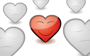 Image showing Valentine background with bright heart