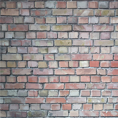 Image showing Grunge brick wall, true colors