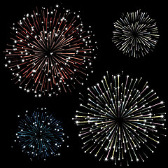 Image showing Set of fireworks, part 2