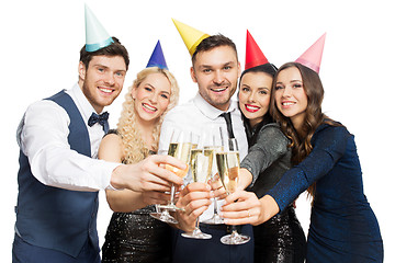 Image showing friends with champagne glasses at birthday party