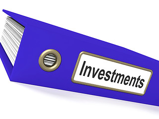 Image showing Investments File Showing Growing Wealth And Savings