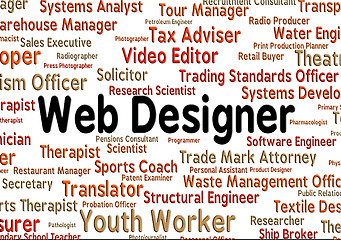 Image showing Web Designer Means Designs Website And Occupation