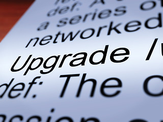 Image showing Upgrade Definition Closeup Showing Software Update