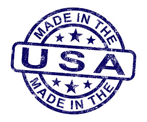 Image showing Made In Usa Stamp Shows Product Or Produce Of America