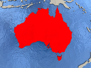 Image showing Australia on map