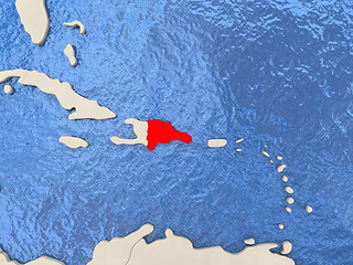 Image showing Dominican Republic on map