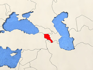 Image showing Armenia on map