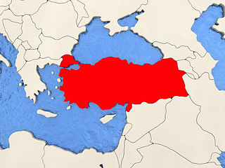 Image showing Turkey on map