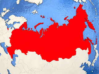 Image showing Russia on map