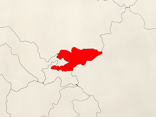 Image showing Kyrgyzstan on map