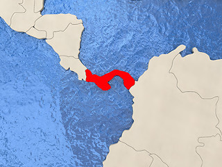 Image showing Panama on map