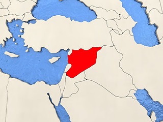 Image showing Syria on map